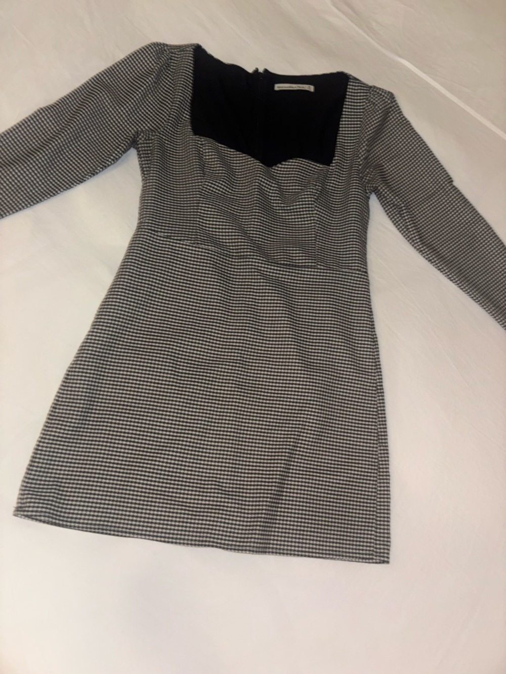 Abercrombie & Fitch Black and White Houndstooth Mini Dress